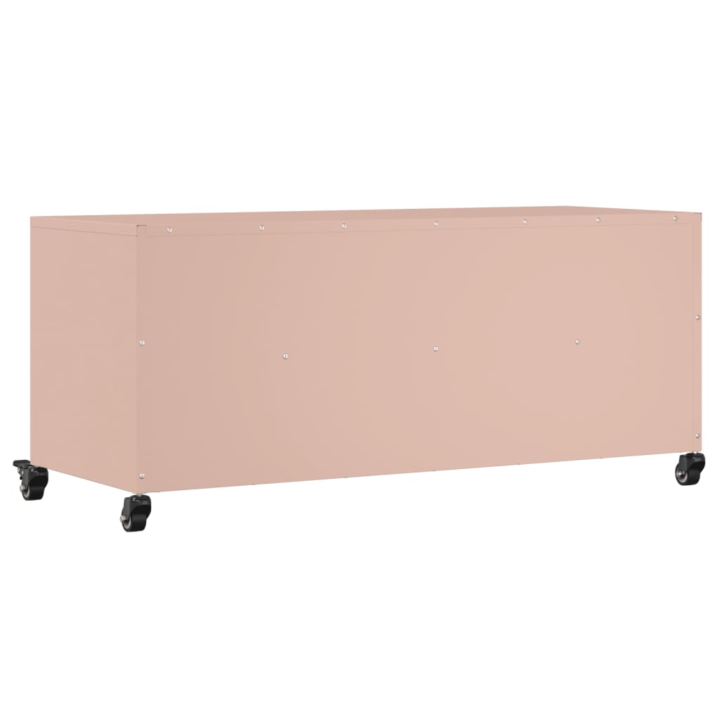 vidaXL Móvel de TV 100,5x39x43,5 cm aço rosa