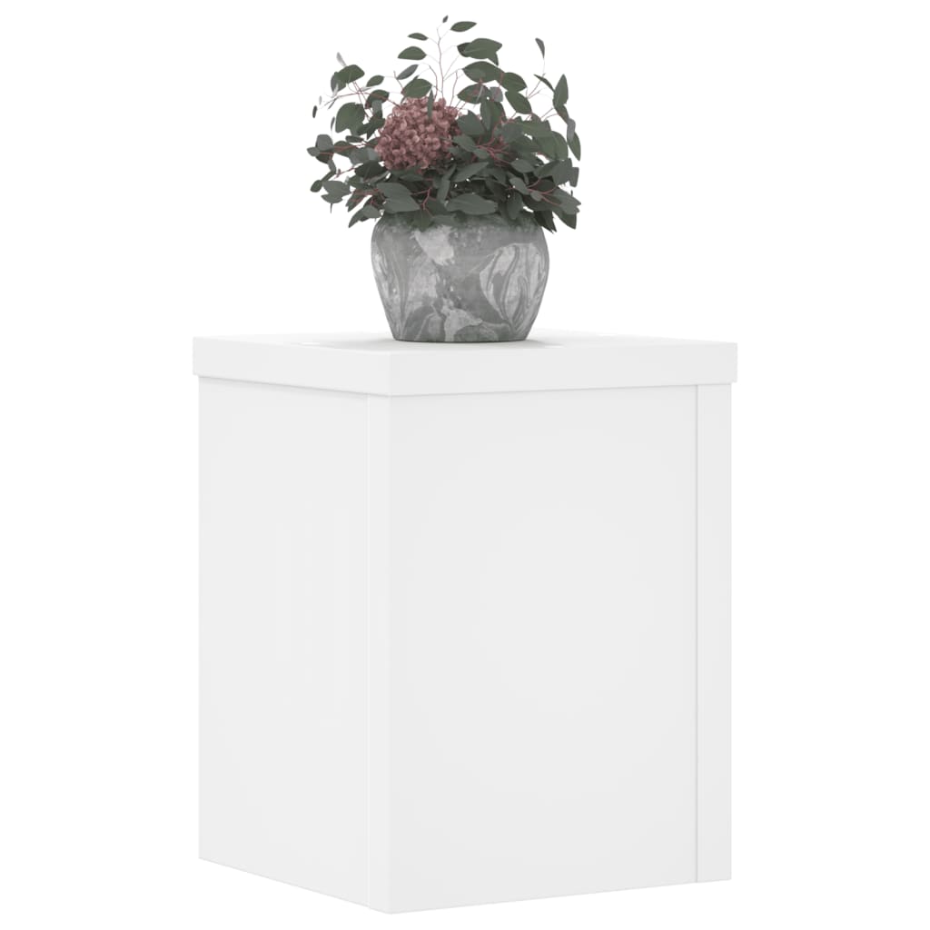 vidaXL Suportes p/ plantas 2 pcs 15x15x20 cm derivados madeira branco