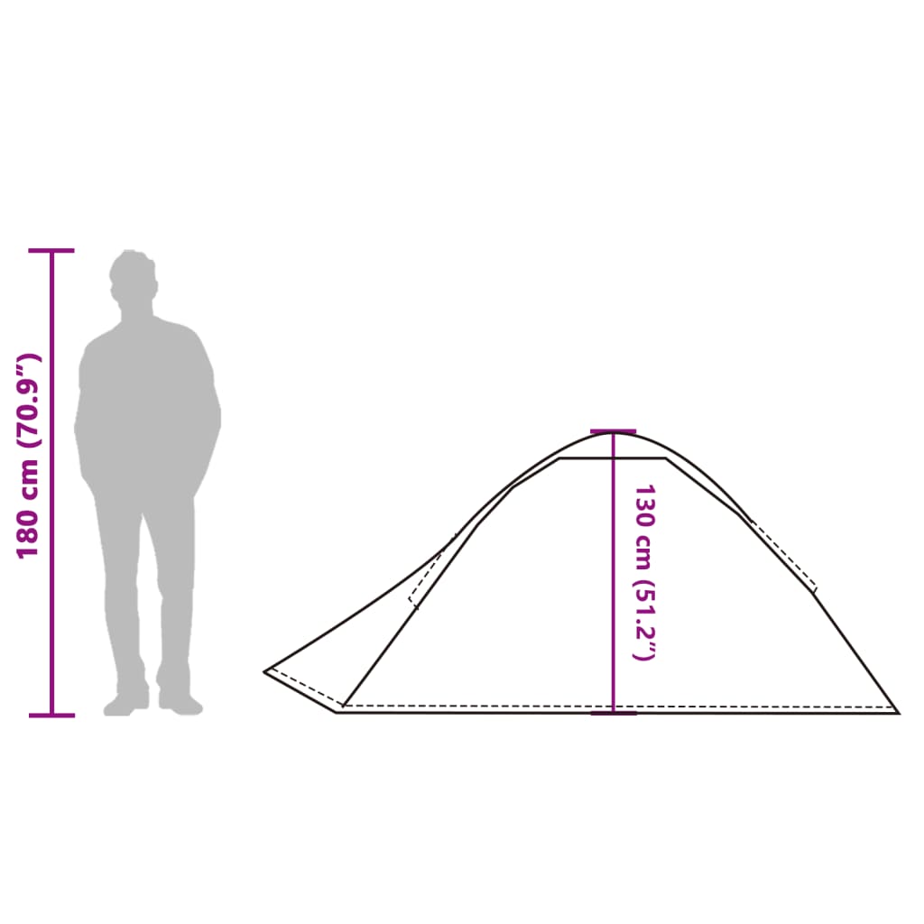 vidaXL Tenda de campismo cúpula p/ 4 pessoas opaca impermeável branco