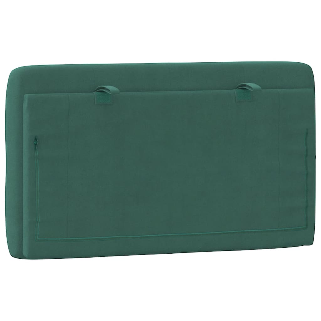 vidaXL Almofadão de cabeceira 80 cm veludo verde-escuro