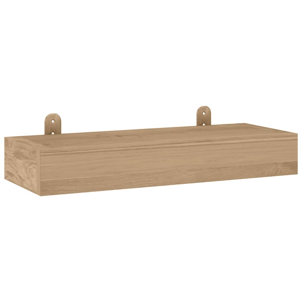 vidaXL Prateleiras de parede 2 pcs 40x15x4 cm madeira de teca maciça