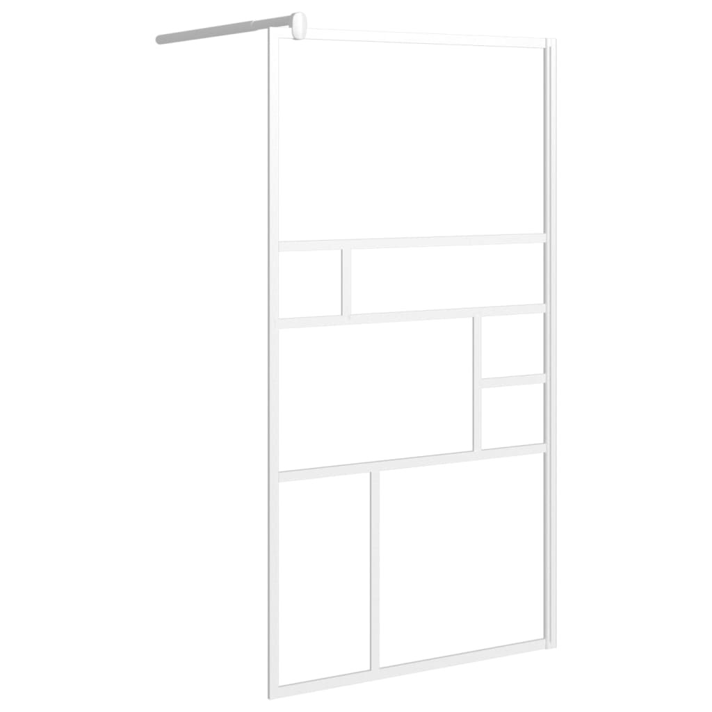 vidaXL Divisória de chuveiro 100x195 cm vidro ESG branco