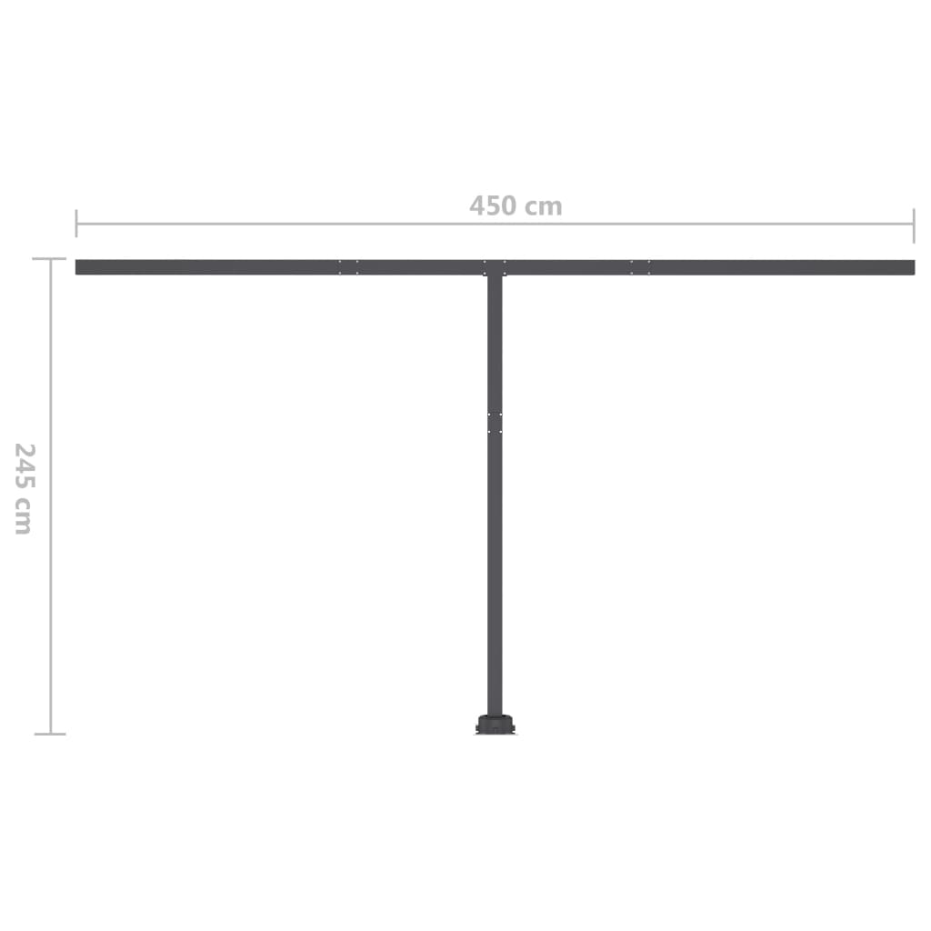 vidaXL Toldo automático com LED e sensor de vento 400x300 cm cor creme