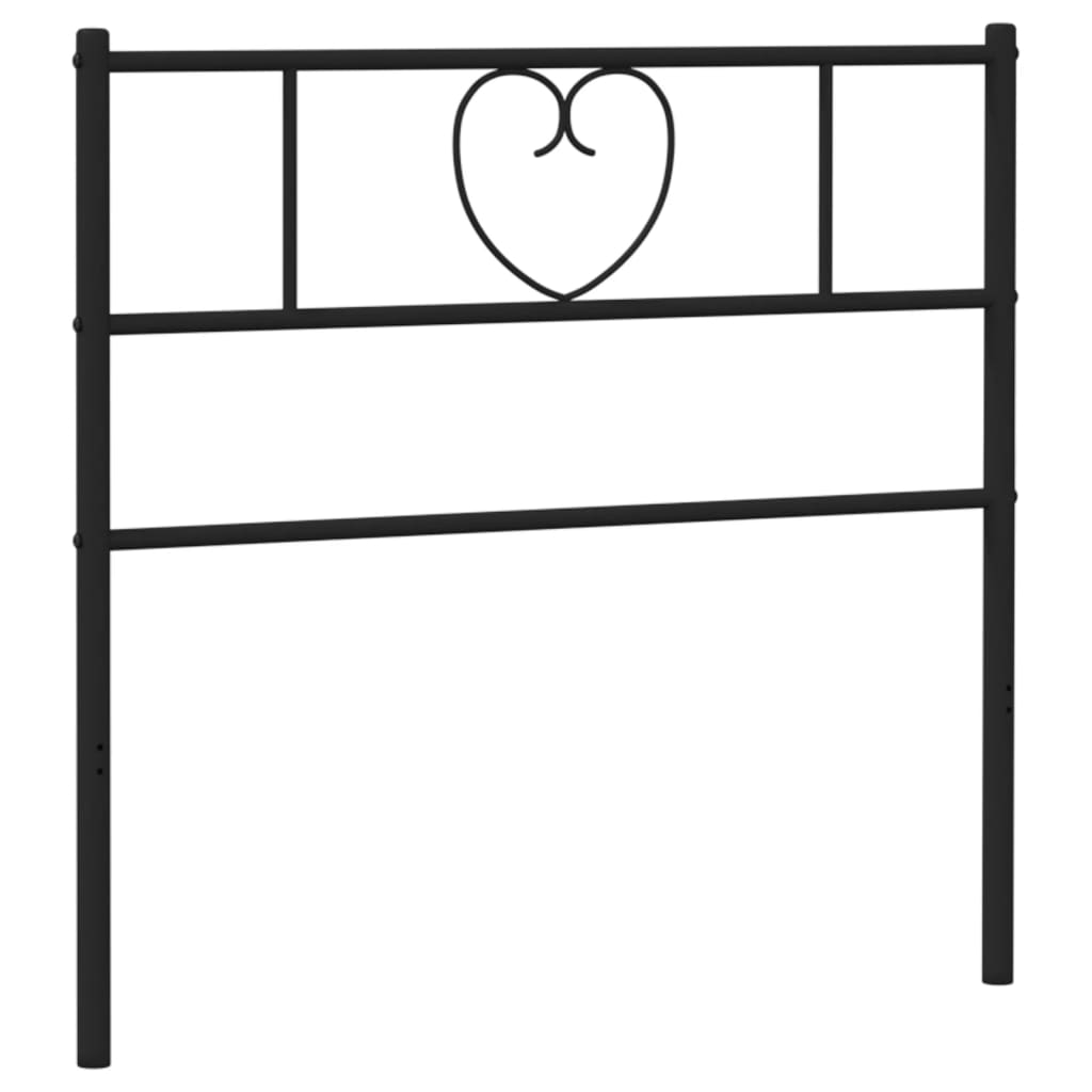 vidaXL Cabeceira de cama 100 cm metal preto