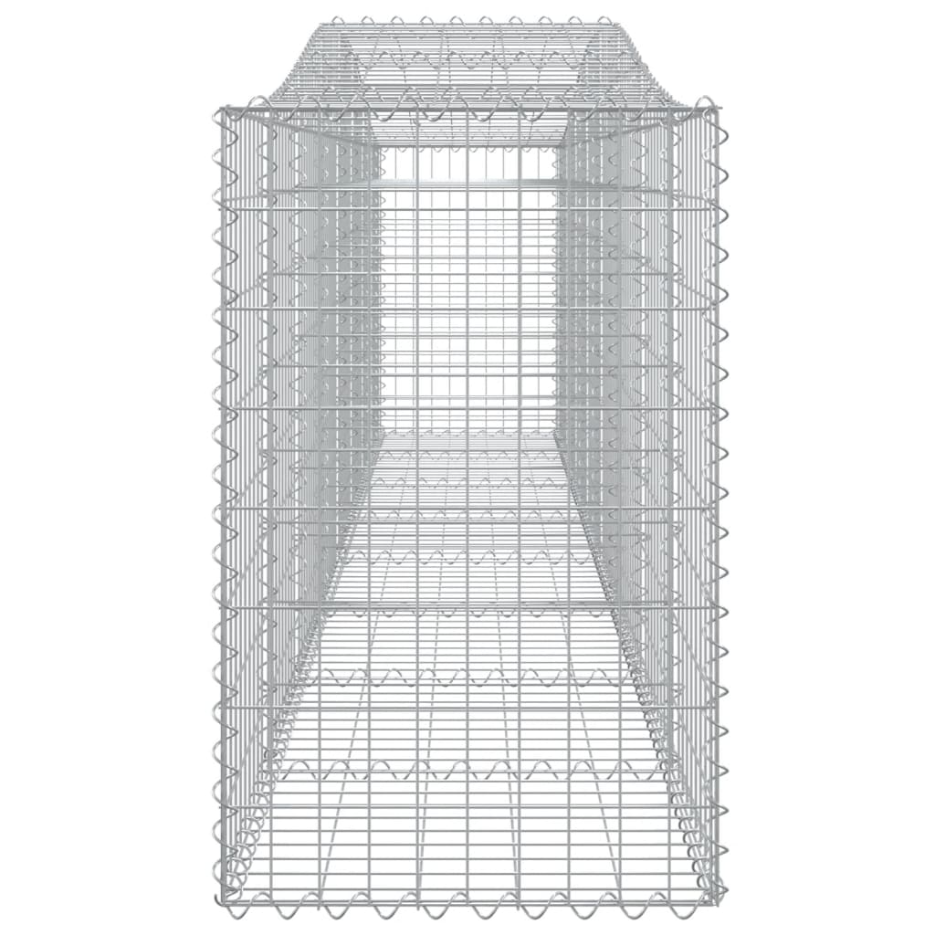 vidaXL Cestos gabião arqueados 2 pcs 400x50x80/100cm ferro galvanizado