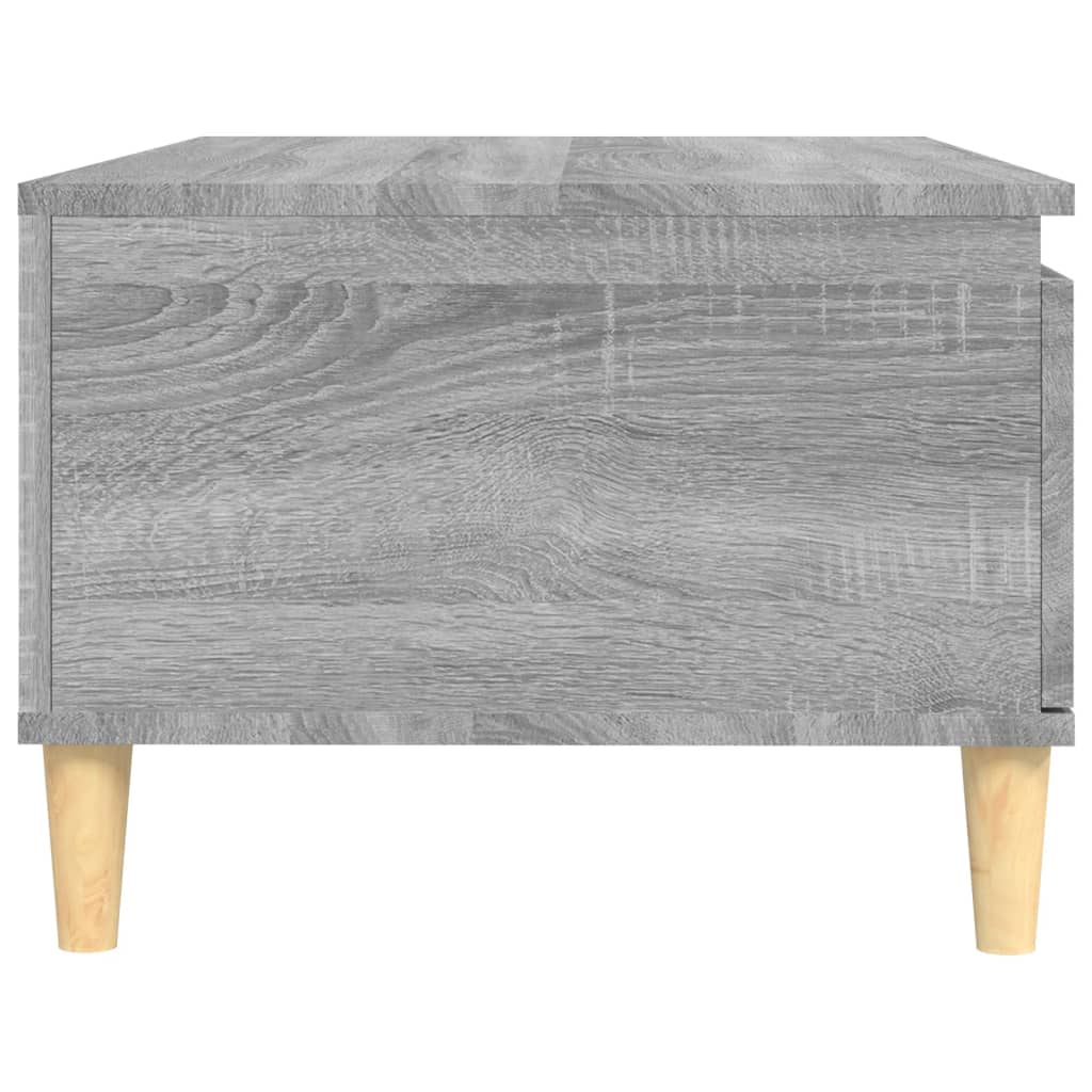 vidaXL Mesa de centro 90x50x36,5 cm derivados madeira cinzento sonoma