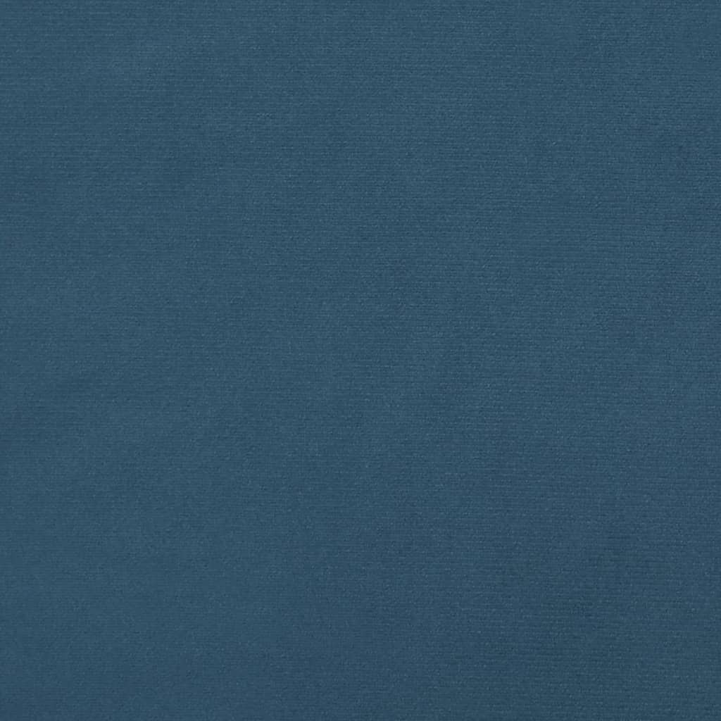 vidaXL Colchão de molas ensacadas 120x200x20 cm veludo azul-escuro
