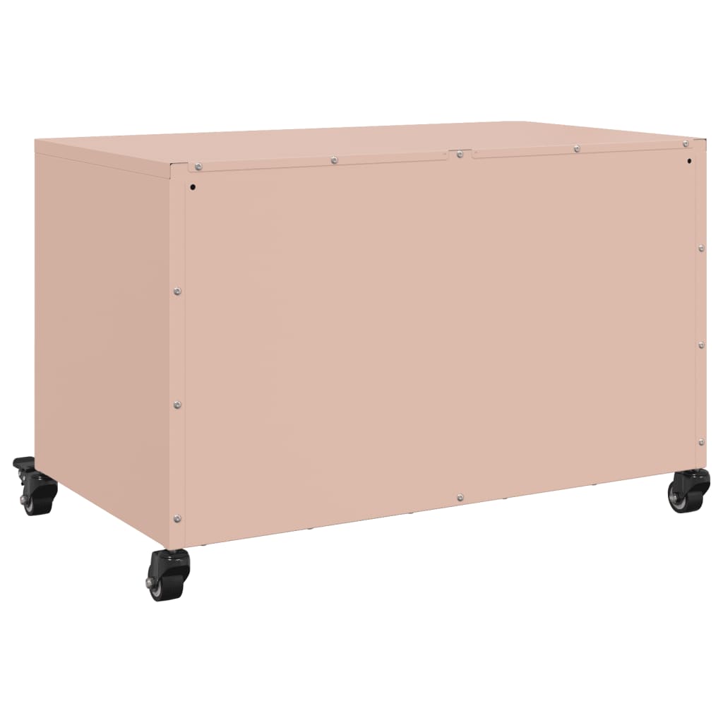 vidaXL Móvel de TV 68x39x43,5 cm aço rosa