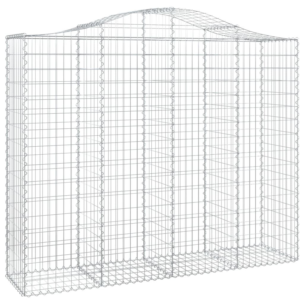 vidaXL Cestos gabião arqueados 2pcs 200x50x160/180cm ferro galvanizado