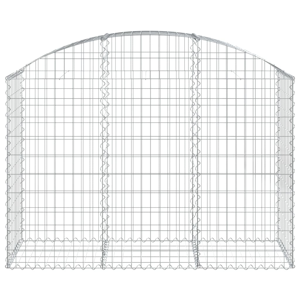 vidaXL Cesto gabião arqueado 150x50x100/120 cm ferro galvanizado