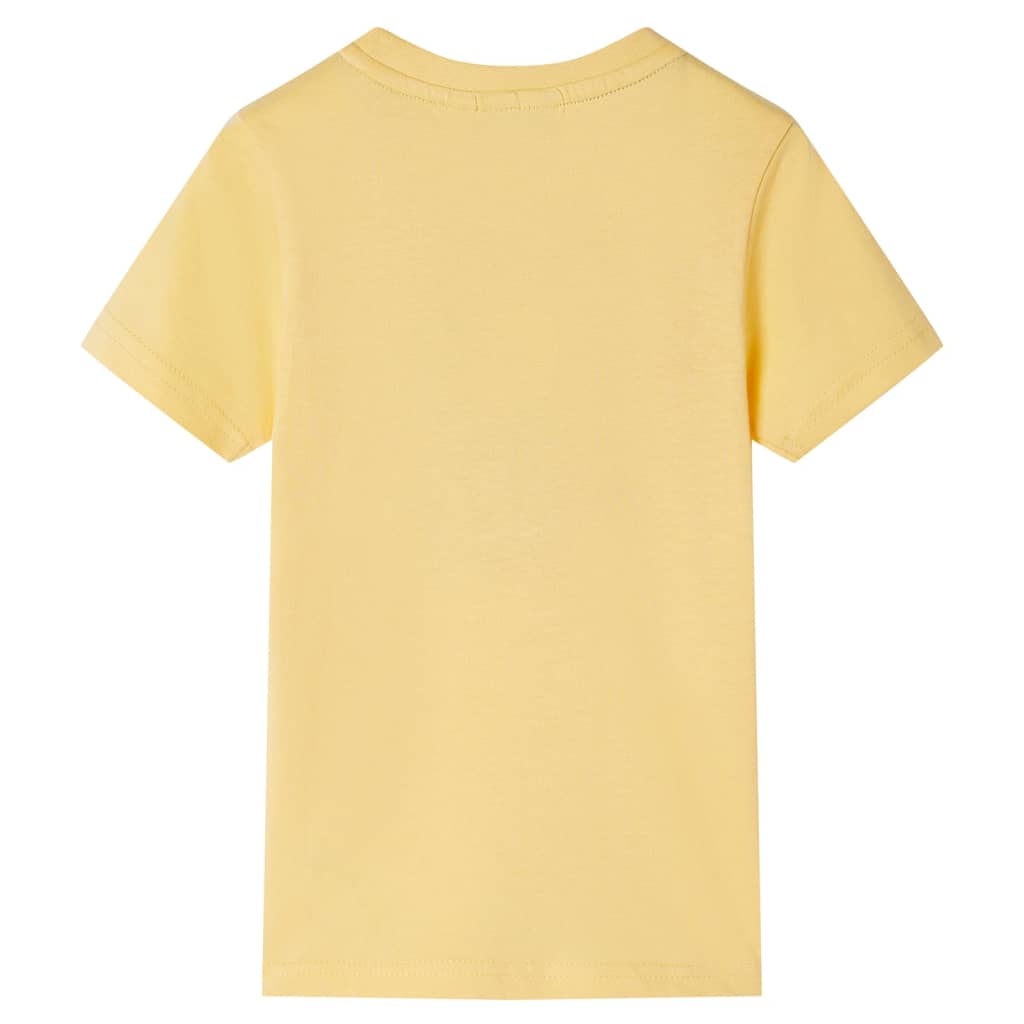 T-shirt infantil com mangas curtas amarelo 92