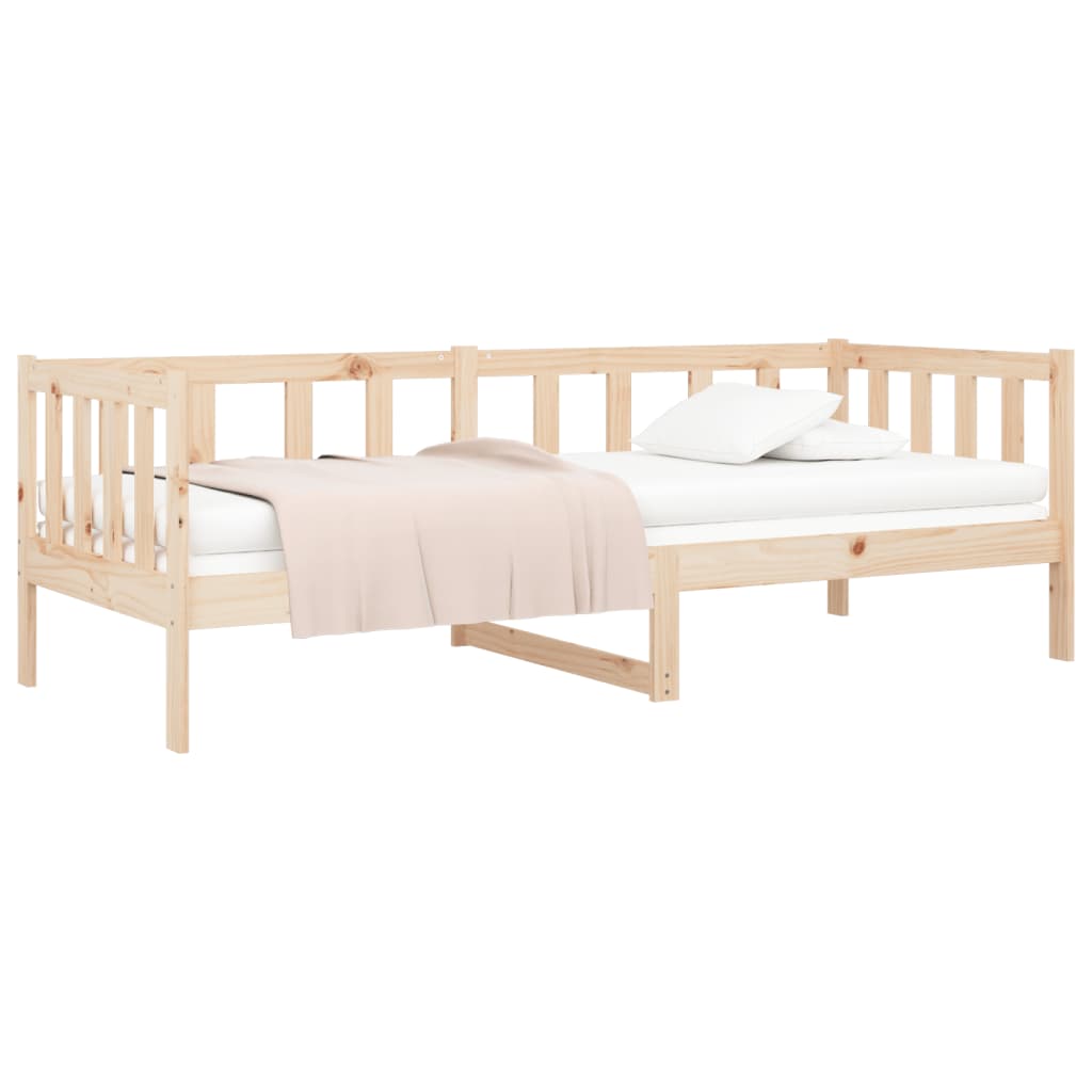 vidaXL Sofá-cama sem colchão 90x190 cm madeira de pinho maciça