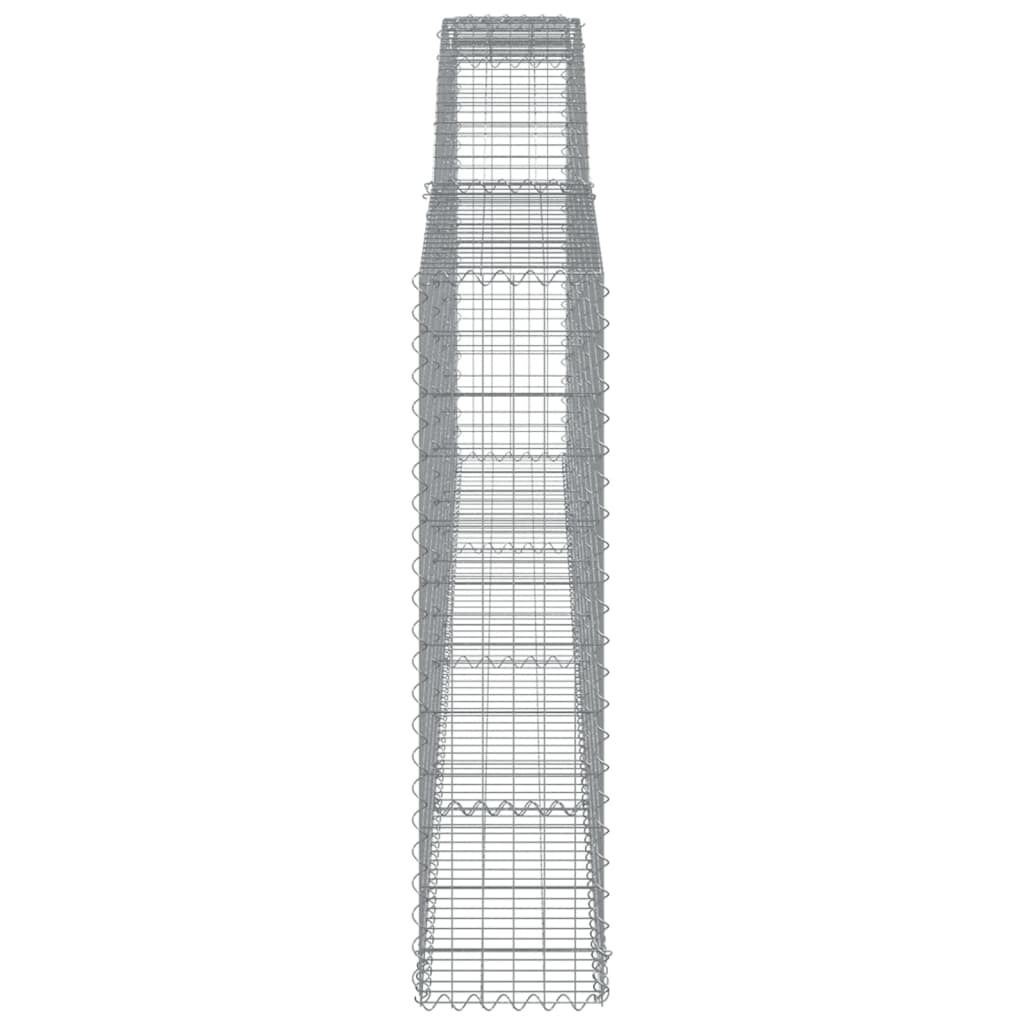 vidaXL Cestos gabião arqueados 20 pcs 400x30x120/140 ferro galvanizado