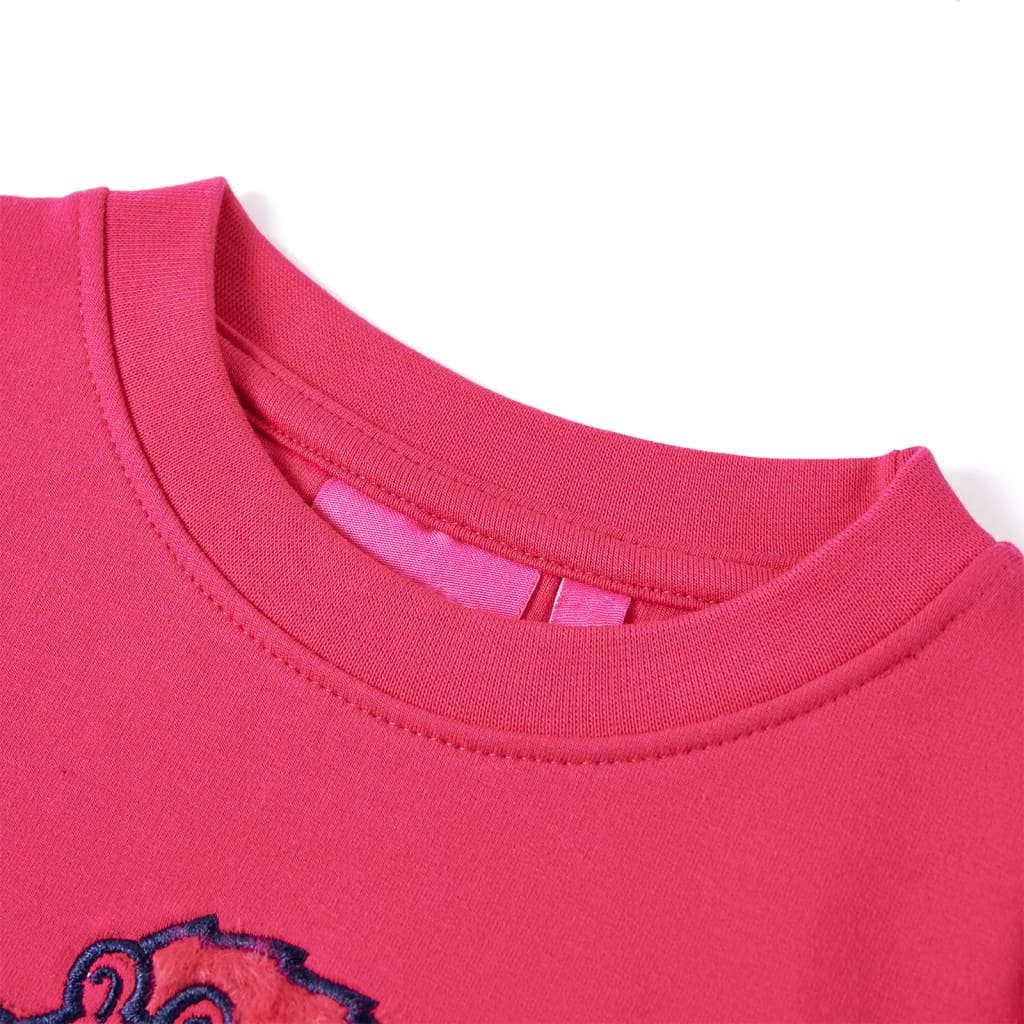 Sweatshirt para criança rosa-brilhante 116