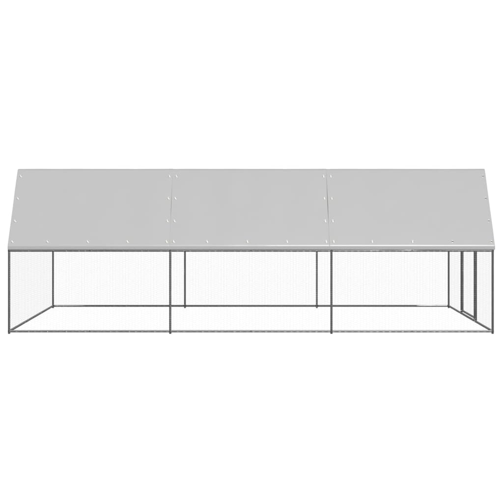 vidaXL Galinheiro de exterior 3x6x2 m aço galvanizado