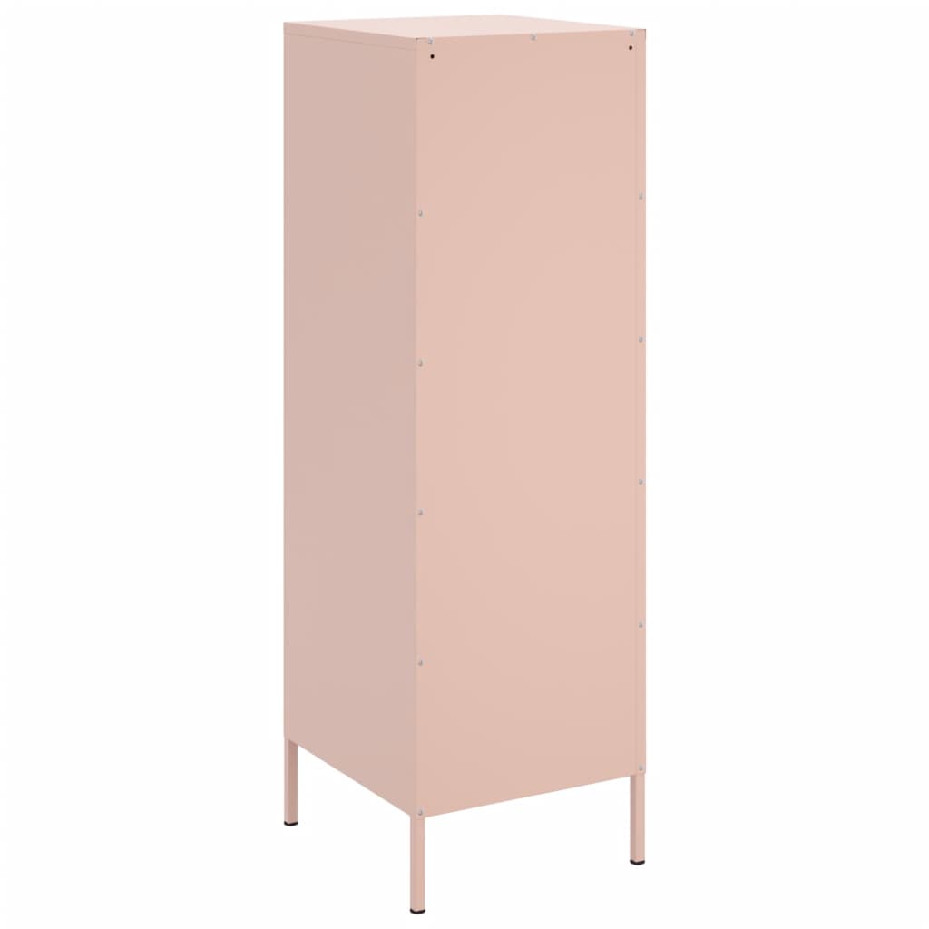 vidaXL Aparador alto 36x39x113 cm aço rosa