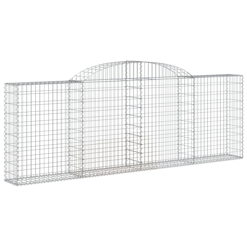 vidaXL Cestos gabião arqueados 11 pcs 300x30x100/120 ferro galvanizado