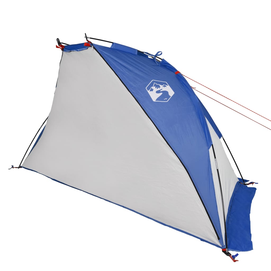 vidaXL Tenda de praia 268x223x125 cm poliéster 185T azul-ciano