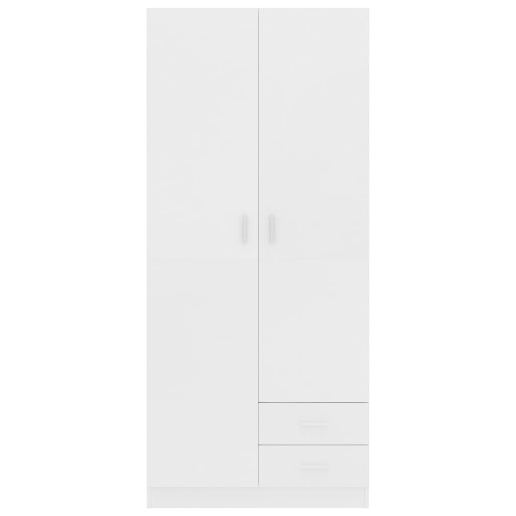 vidaXL Roupeiro 80x52x180 cm derivados de madeira branco