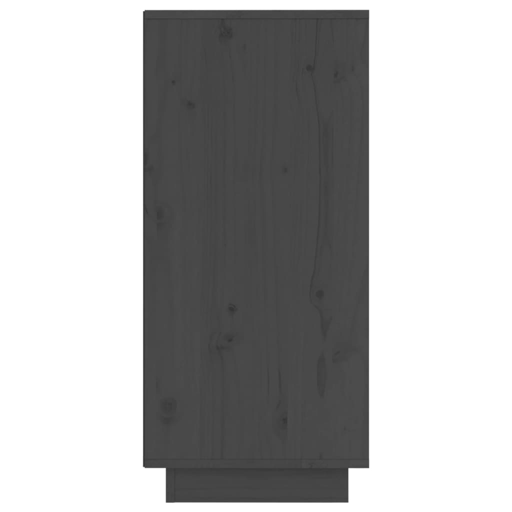 vidaXL Aparadores 2 pcs 31,5x34x75 cm madeira de pinho maciça cinza