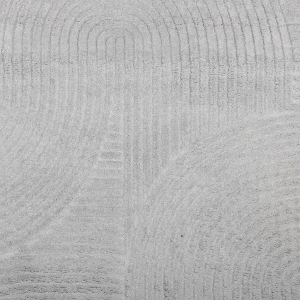 vidaXL Tapete de pelo curto IZA visual escandinavo Ø 200 cm cinzento