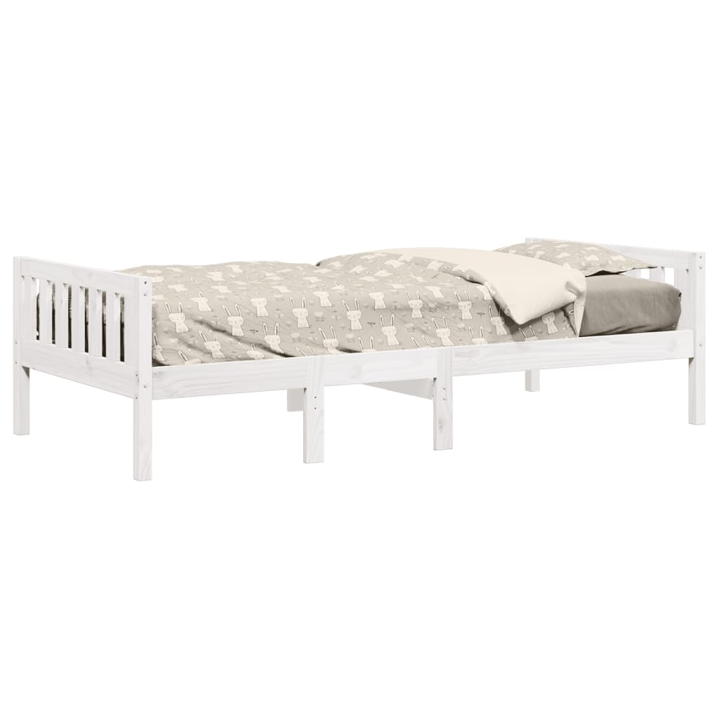 vidaXL Cama de criança sem colchão 75x190 cm pinho maciço branco