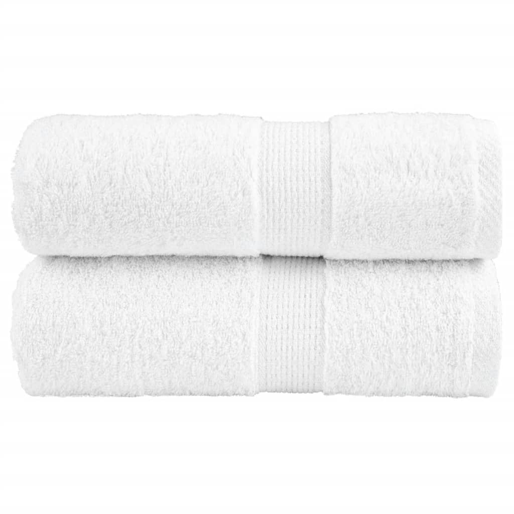 vidaXL Toalhas de mãos premium SOLUND 2 pcs 30x30 cm 600 g/m2 branco