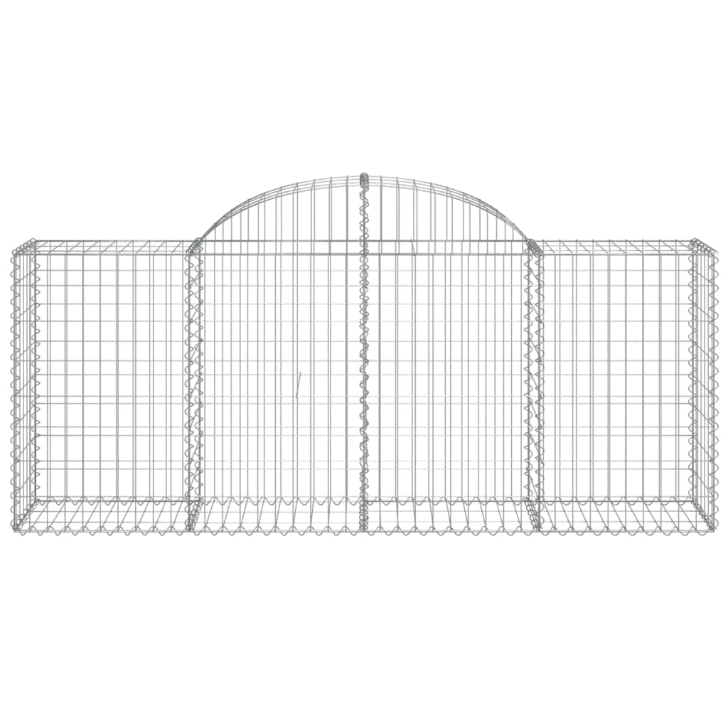 vidaXL Cestos gabião arqueados 13pcs 200x50x80/100cm ferro galvanizado