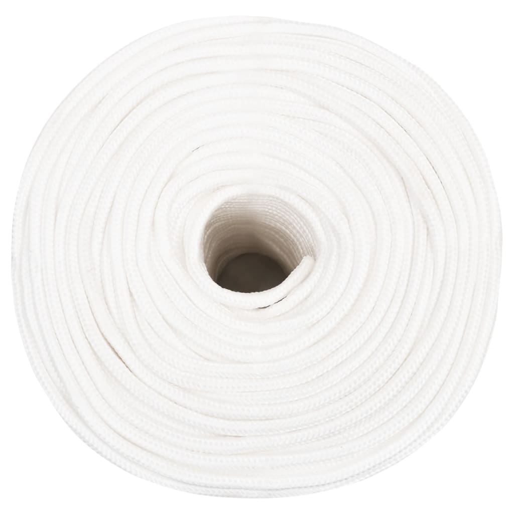 vidaXL Corda de barco 10 mm 25 m polipropileno branco completo