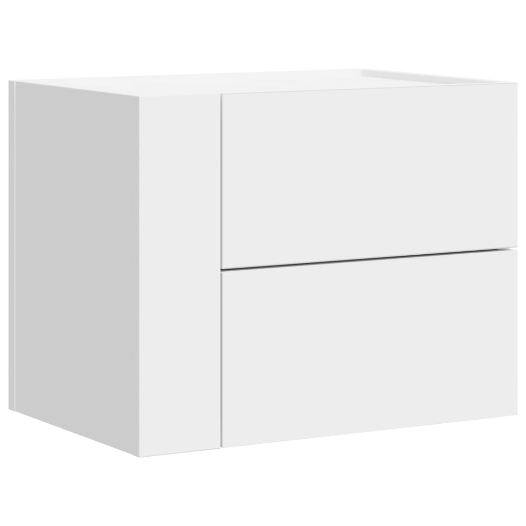 vidaXL Mesa de cabeceira de parede 45x30x35 cm branco