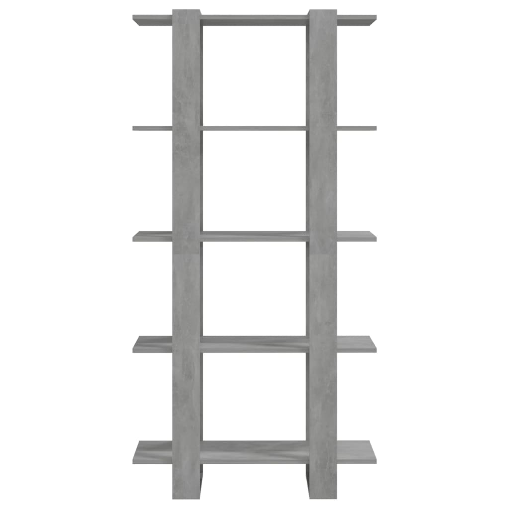 vidaXL Estante/divisória derivados de madeira cinzento cimento