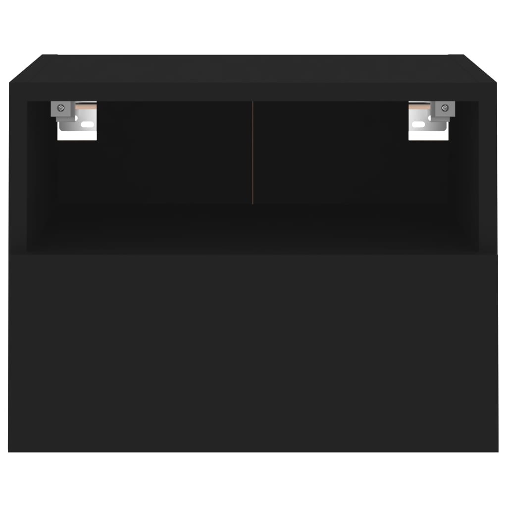 vidaXL Móveis de parede p/ TV 2 pcs 40x30x30cm derivados madeira preto