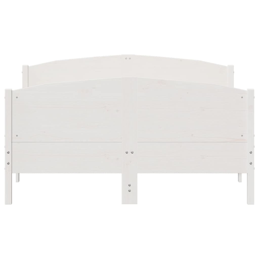 vidaXL Cama sem colchão 120x200 cm madeira de pinho maciça branco