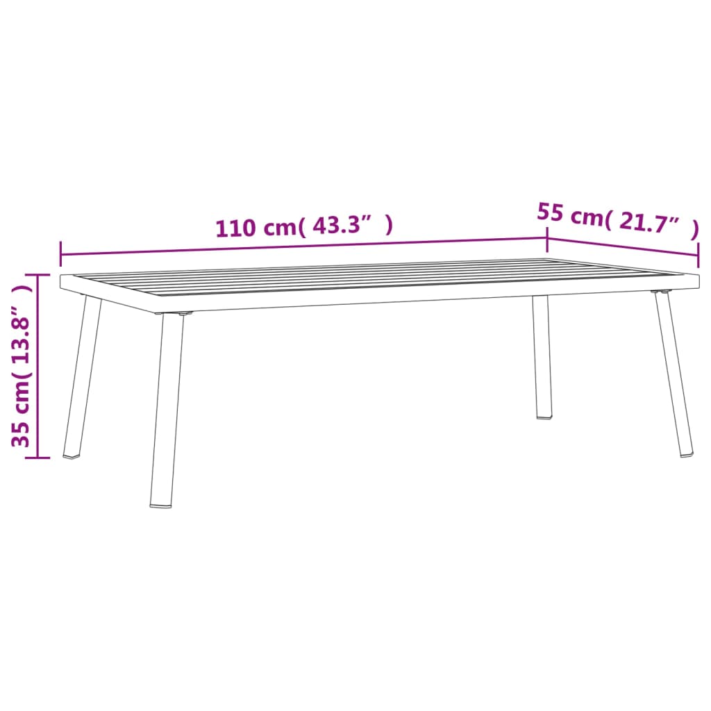 vidaXL 2 pcs conjunto lounge de jardim aço antracite