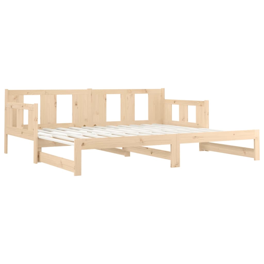 vidaXL Estrutura sofá-cama de puxar 2x(90x200) cm pinho maciço