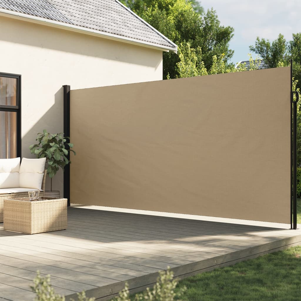 vidaXL Toldo lateral retrátil 220x500 cm bege