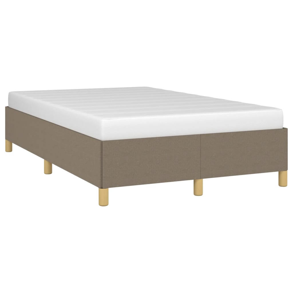 vidaXL Estrutura de cama 120x200 cm tecido cinza-acastanhado