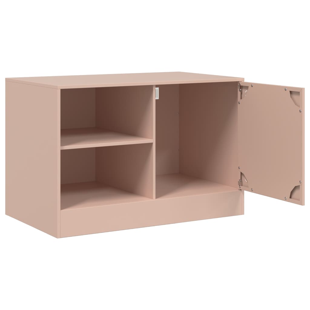 vidaXL Móvel de TV 67x39x44 cm aço rosa