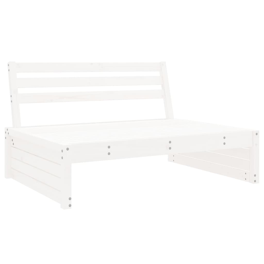 vidaXL Sofá de centro para jardim 120x80 cm pinho maciço branco