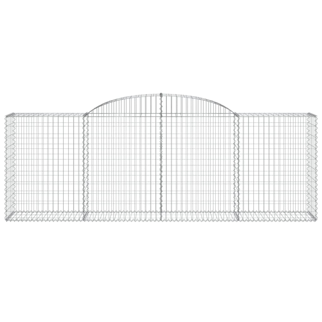 vidaXL Cestos gabião arqueados 20 pcs 300x50x100/120 ferro galvanizado