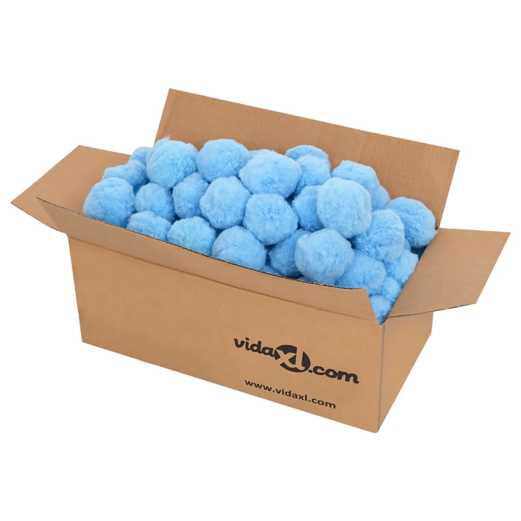 vidaXL Filtro de piscina antibacteriano bolas azuis 1400 g polietileno