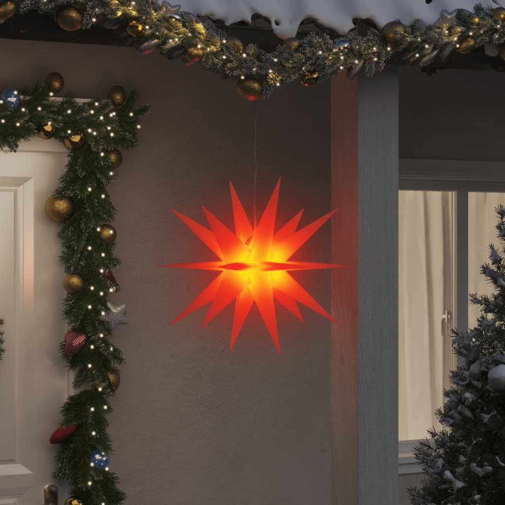 vidaXL Luz de Natal com LED dobrável 57 cm vermelho