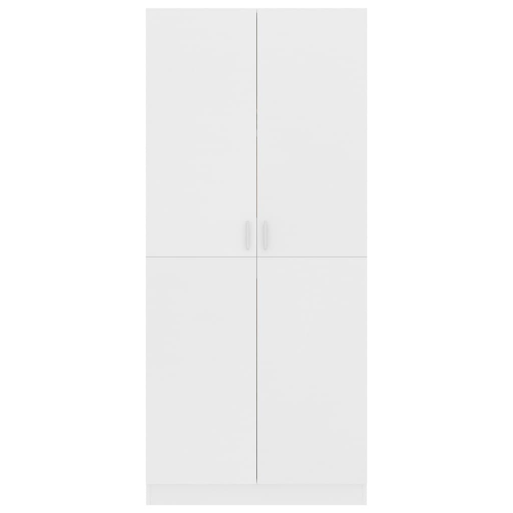 vidaXL Roupeiro 80x52x180 cm derivados de madeira branco