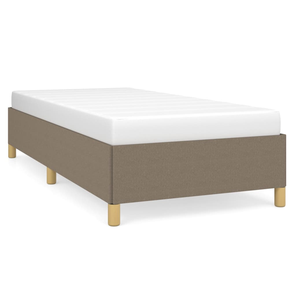 vidaXL Estrutura de cama 90x190 cm tecido cinza-acastanhado