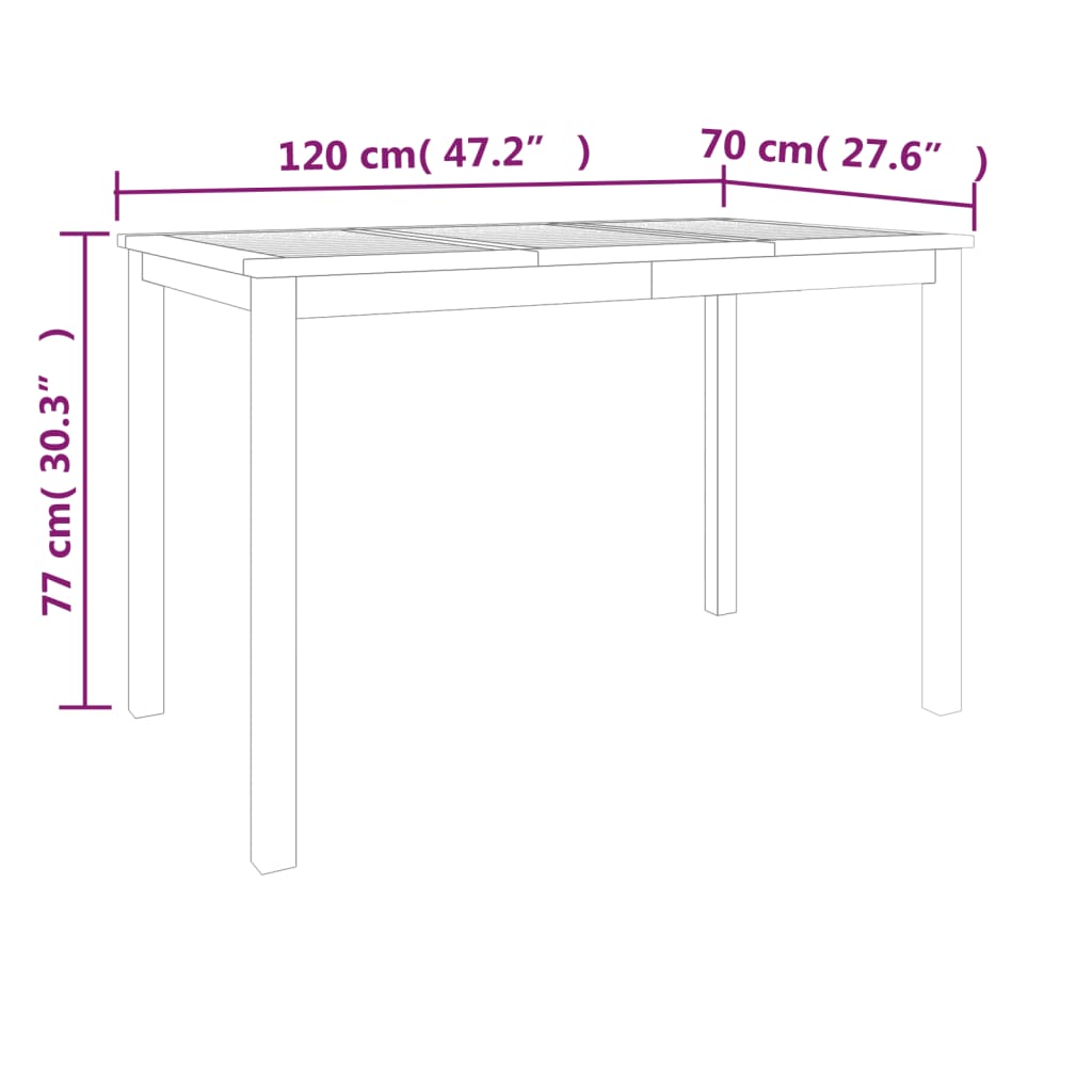 vidaXL Conjunto de jantar para jardim 7 pcs madeira de teca maciça