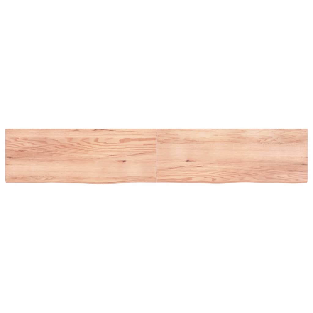 vidaXL Bancada p/ WC 220x40x(2-4) cm madeira maciça tratada castanho