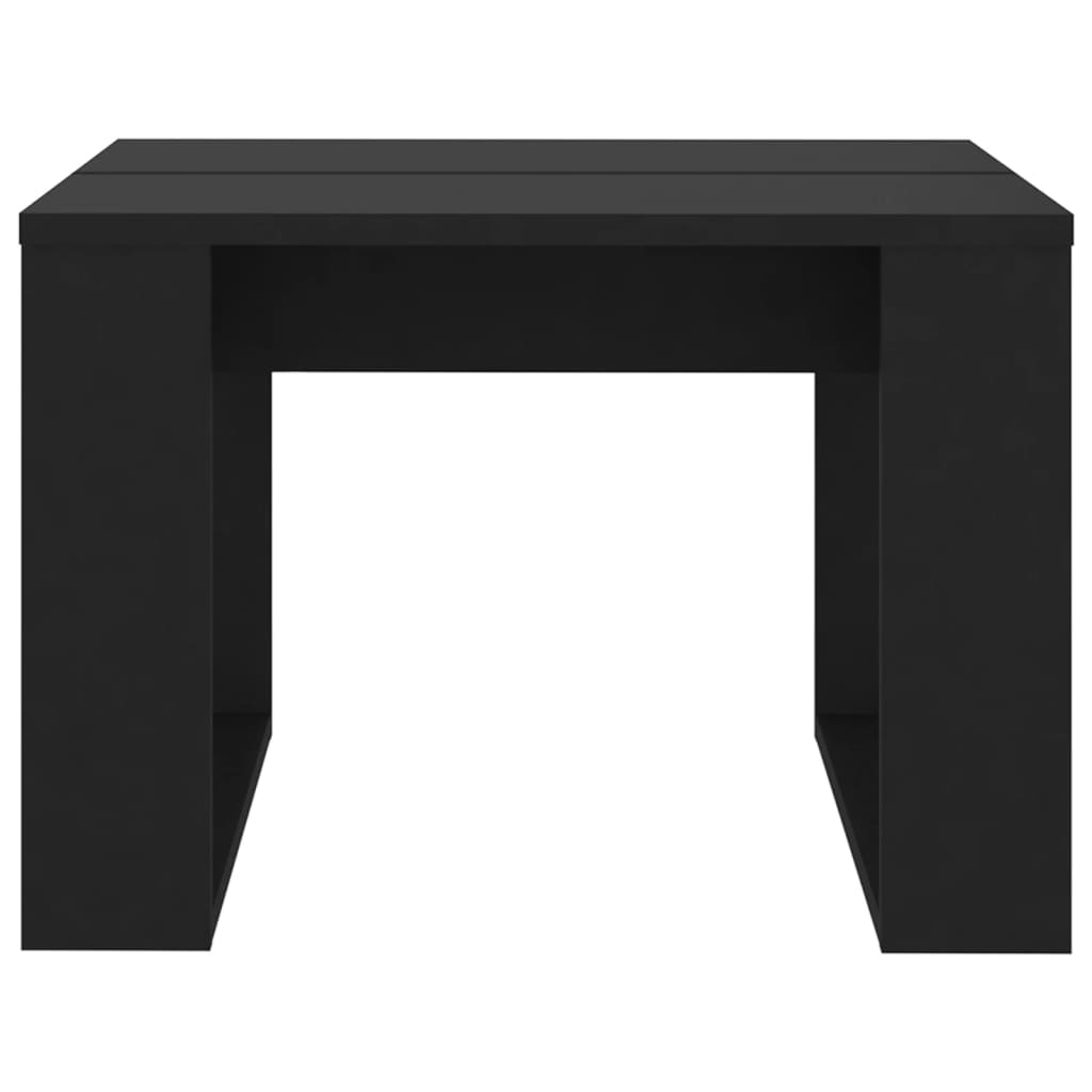 vidaXL Mesa de apoio 50x50x35 cm derivados de madeira preto