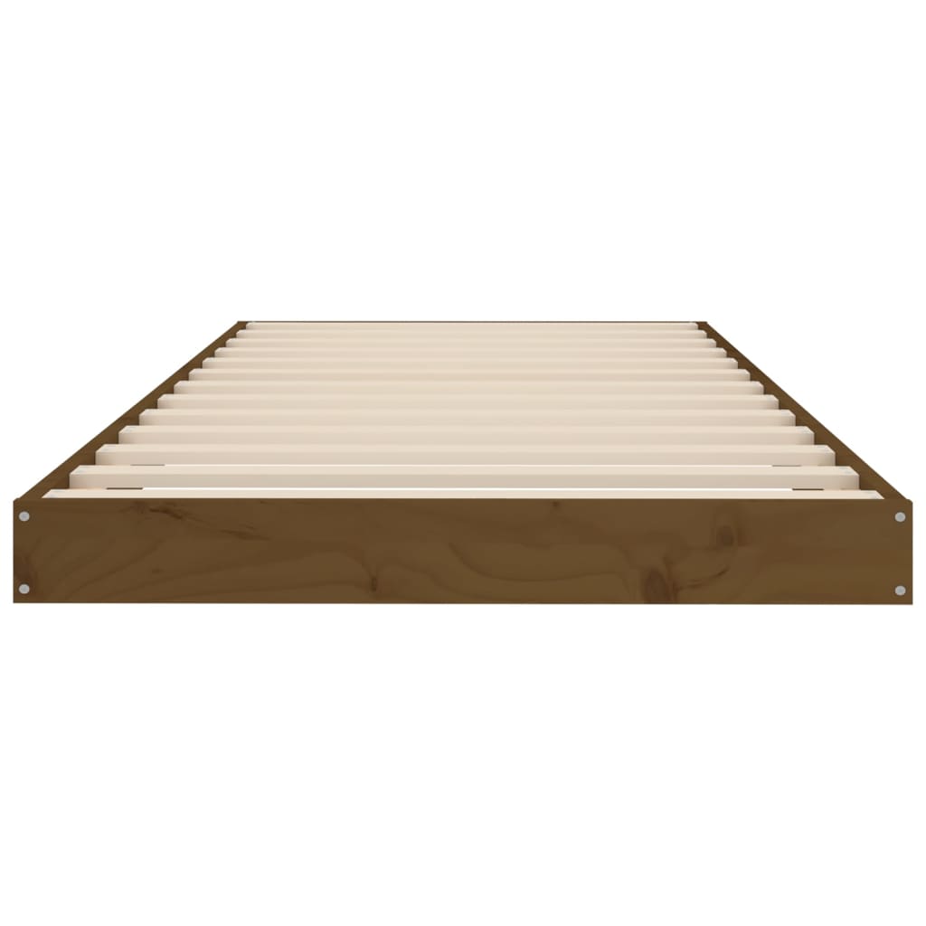 vidaXL Estrutura cama pequena solteiro 75x190 cm pinho castanho mel