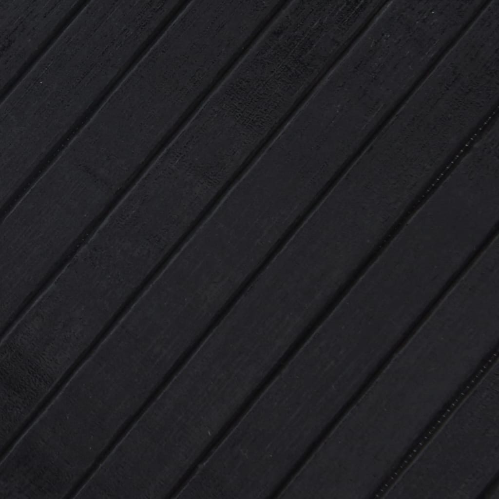 vidaXL Tapete retangular 100x200 cm bambu preto