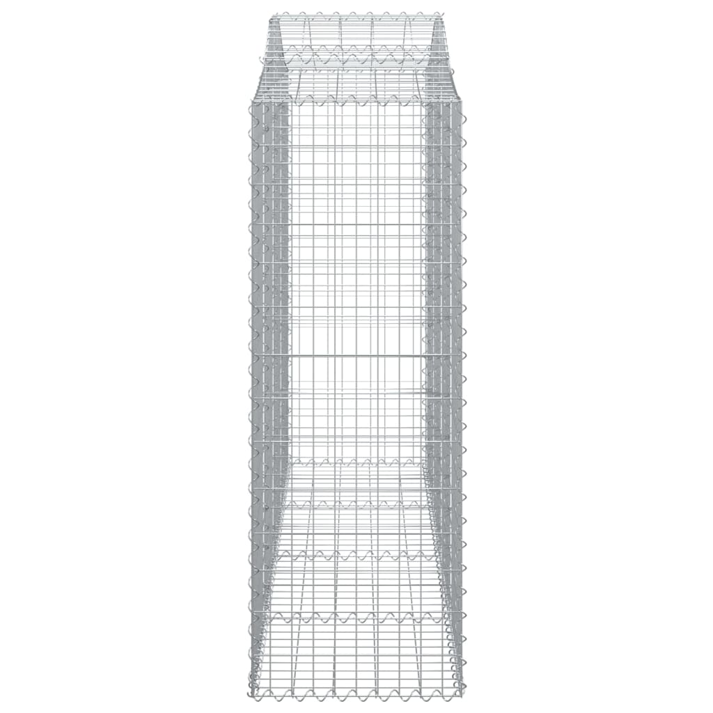 vidaXL Cestos gabião arqueados 11 pcs 200x50x140/160 ferro galvanizado